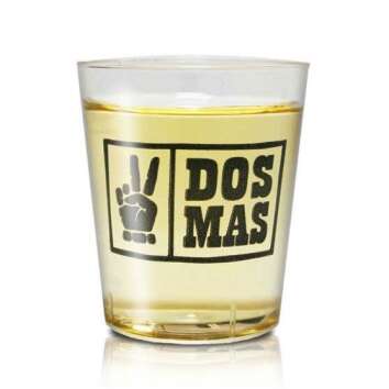 50x Dos Mas Tequila Kunststoff 2cl Shot Kurze Stamper...